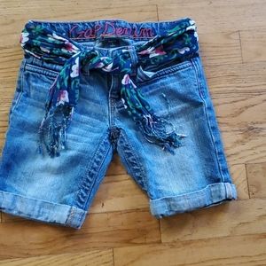 Gap girls denim shorts with scarf belt in 6 regula